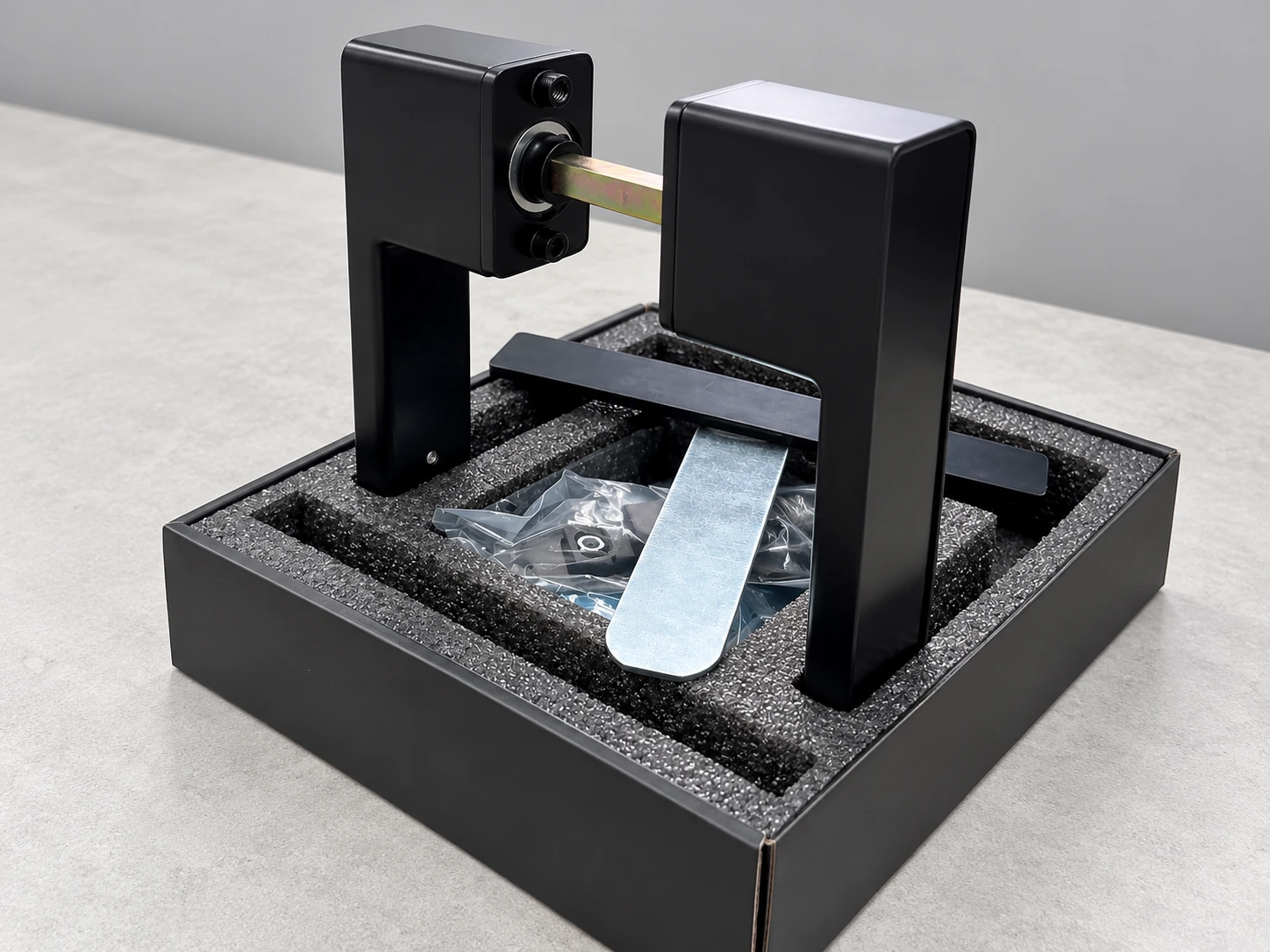 Packaged door lock and handle components